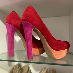 Steve Madden colour block platform pumps sz 7.5